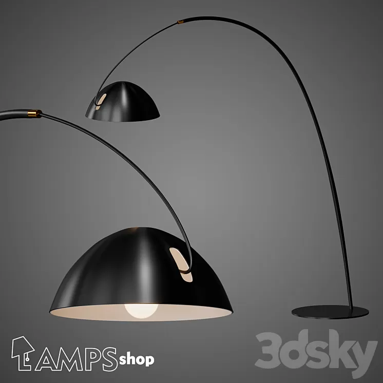 T6005 Parabole lamp 3D Model T6005 Parabole lamp 3D Model