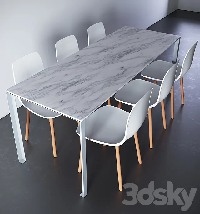 Tab & Chair 3D Model