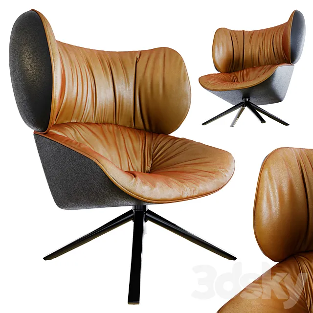 Tabano Swivel Lounge Chair 3DModel