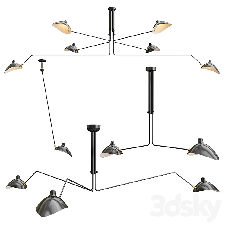 Tabes lamps collection 3D Model Tabes lamps collection 3D Model