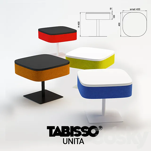 Tabisso – Tipographia Unita Low-Table 3D Model Tabisso – Tipographia Unita Low-Table 3D Model