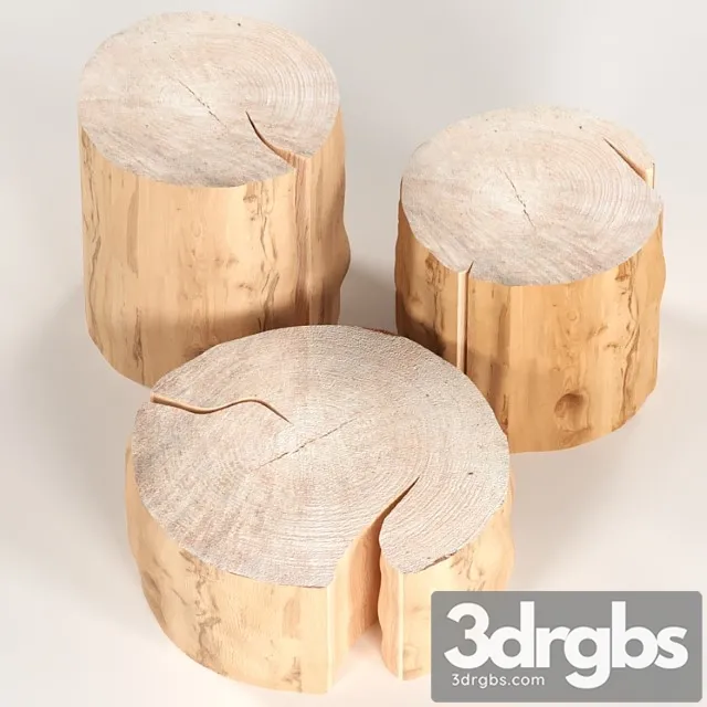Table 3 coffee table stump. 3D Model Download