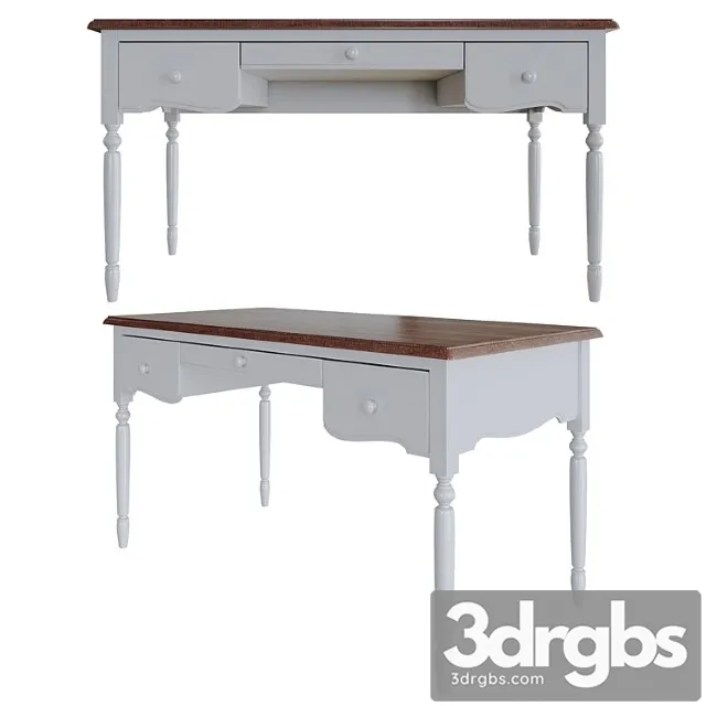 Table 3-drawer writing desk leblanc 3D Model Download