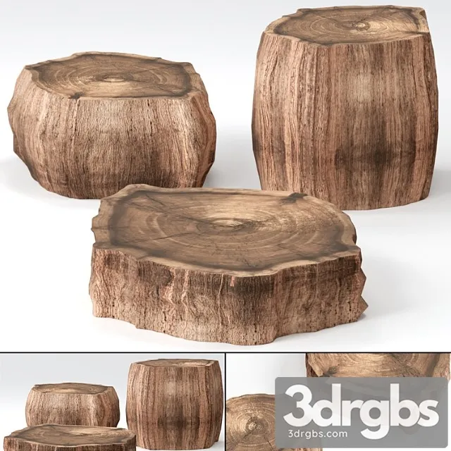 Table 3 slab coffee tables 3D Model Download