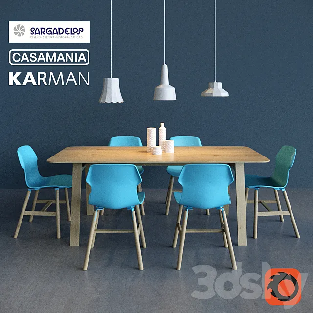 Table and chair by Casamania 3DModel Table and chair by Casamania 3DModel