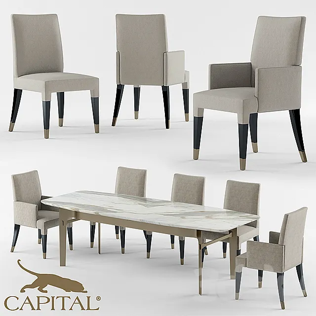 Table and chair capitalcollection keatrix 3D Model
