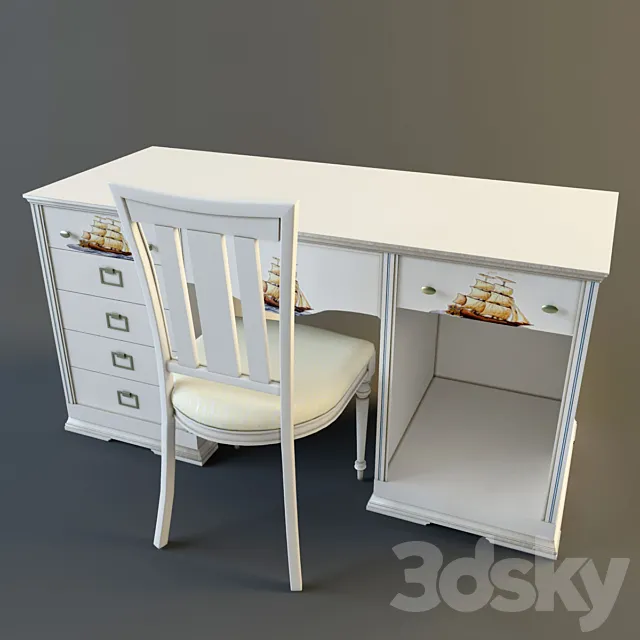 Table and chair “Domus” 3D Model Table and chair “Domus” 3D Model