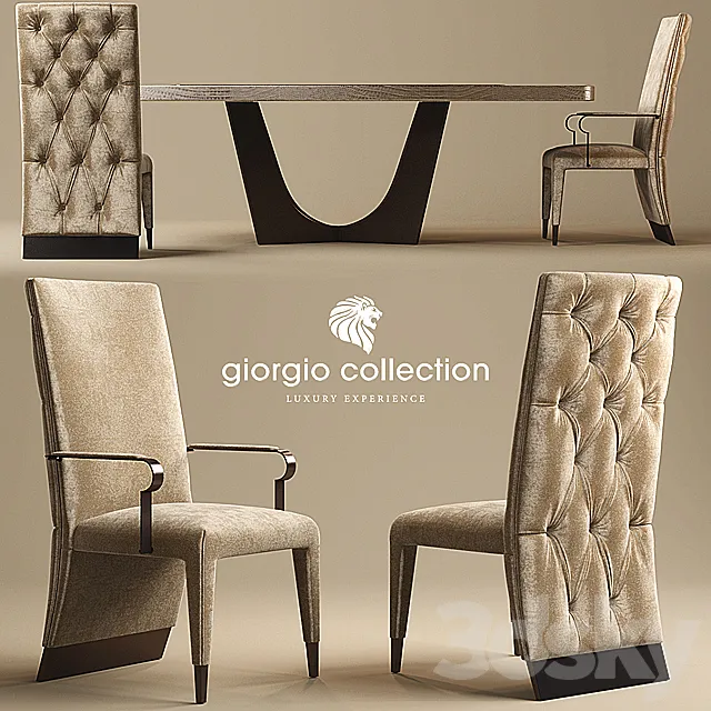 Table and chair Giorgio Lifetime Dining Chairs 3DModel