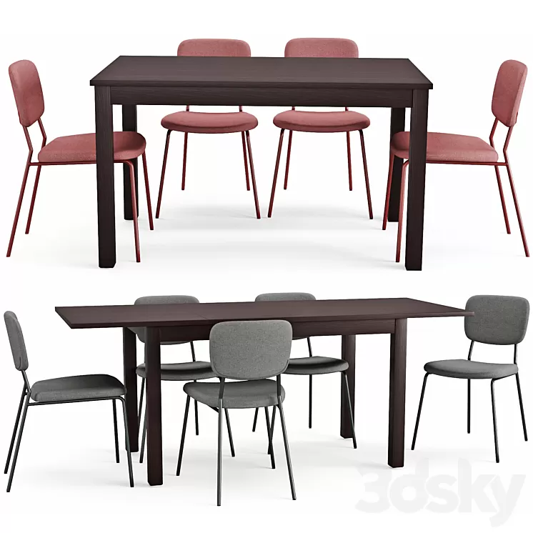 Table and chair Laneberg Karljan 3D Model Table and chair Laneberg Karljan 3D Model