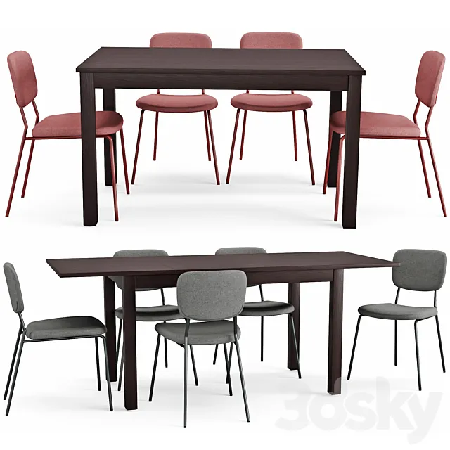 Table and chair Laneberg Karljan 3DModel Table and chair Laneberg Karljan 3DModel