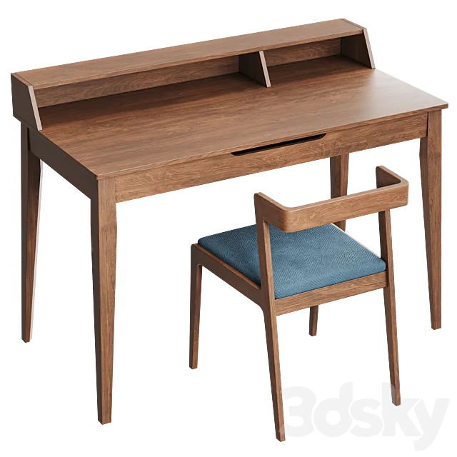 Table and chair LULU 3D Model