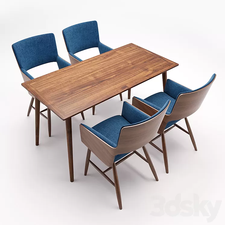 Table and chair Mikiya Kobayashi 3D Model Table and chair Mikiya Kobayashi 3D Model