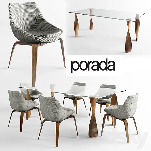 table and chair Porada 3DModel