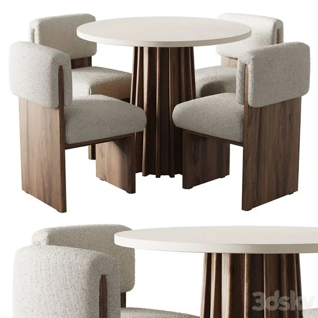 Table and Chair Prague and Murphy by cozymatic 3D Model Table and Chair Prague and Murphy by cozymatic 3D Model