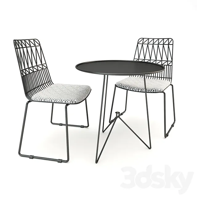 Table and Chair Set 3DModel