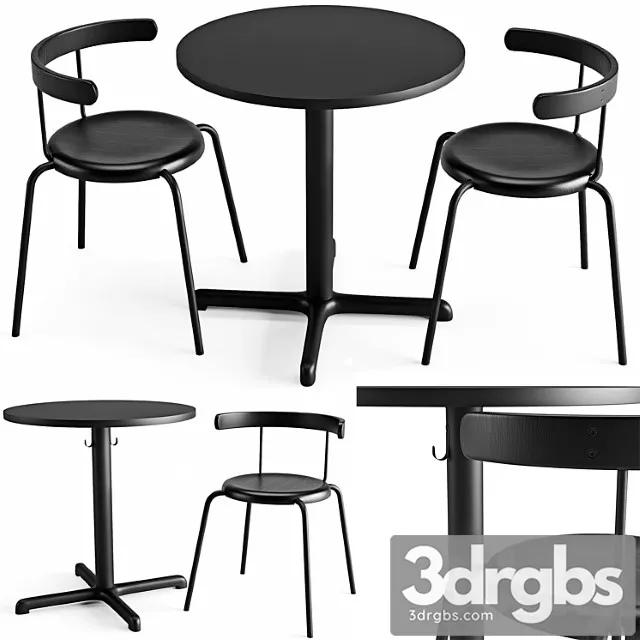 Table and chair stensele yngvar 2 3D Model Download
