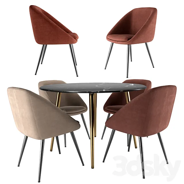 Table and Chair TOPIM 3D Model Table and Chair TOPIM 3D Model