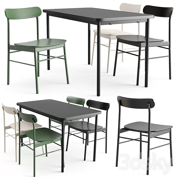 Table and chair Tymmaryd Ronninge 3D Model Table and chair Tymmaryd Ronninge 3D Model