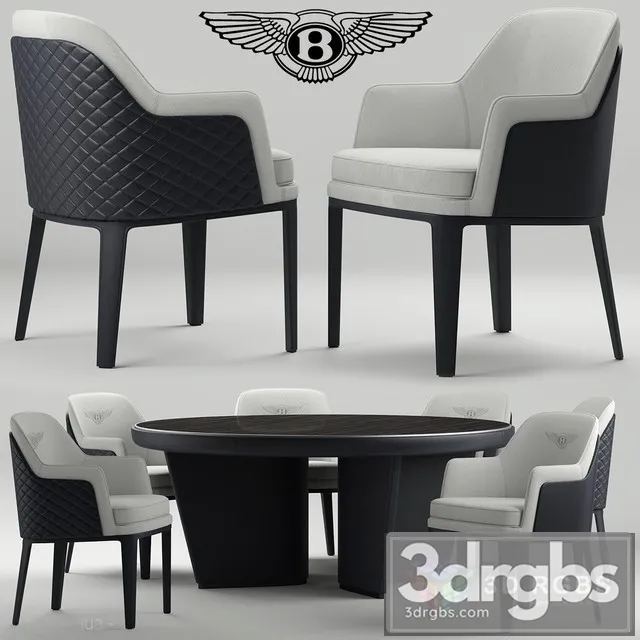 Table and Chairs Bentley Kendal Chair 3D Model Download
