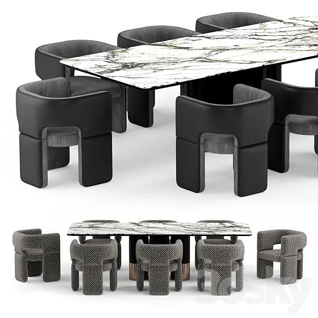 Table and chairs elvemobilya 3D Model Table and chairs elvemobilya 3D Model