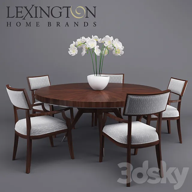 Table and chairs from Lexington Macarthur 3DModel