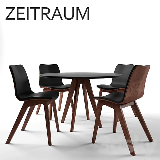 Table and chairs from the company Zeitraum 3DModel Table and chairs from the company Zeitraum 3DModel