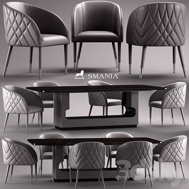 Table and chairs smania Amal 3DModel