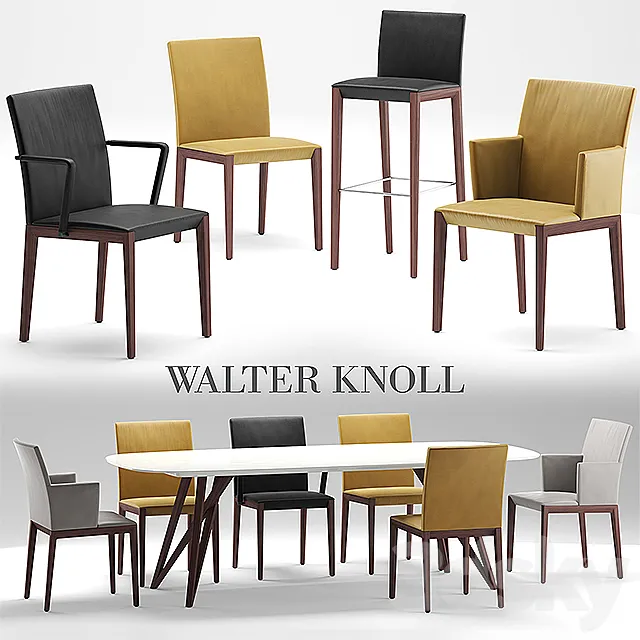 Table and chairs walter knoll Andoo 3DModel Table and chairs walter knoll Andoo 3DModel