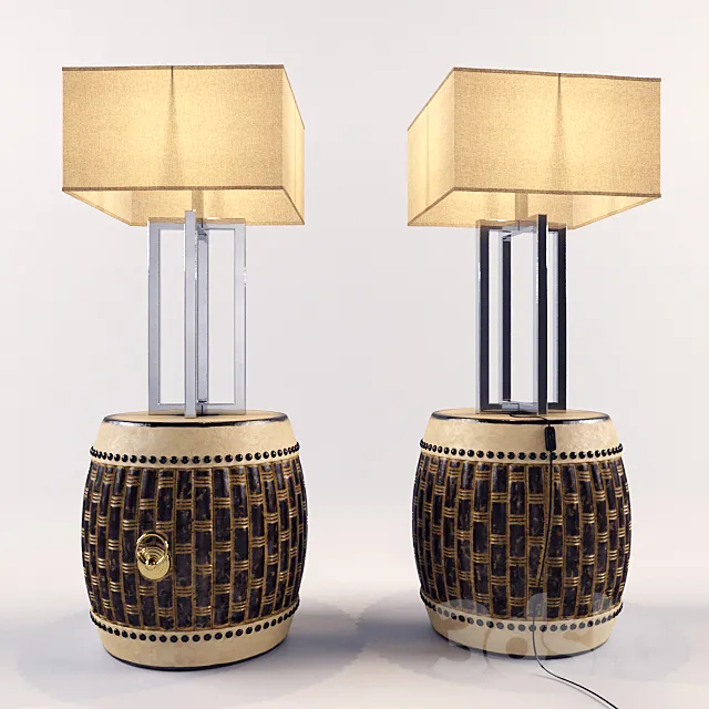 Table Andrew Martin – Thai Buff Drum and nastolki – Pascal 3D Model