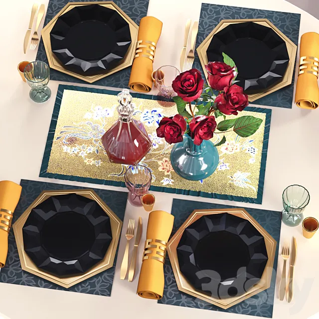 Table Appointments 3D Model
