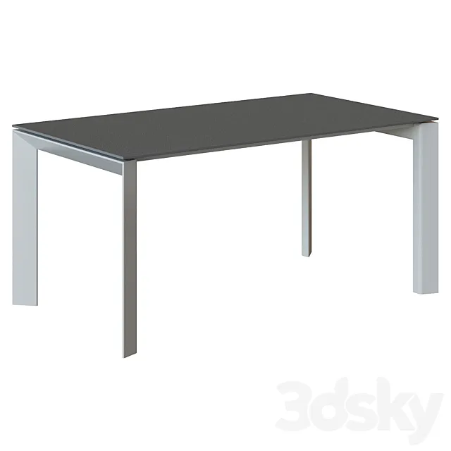 Table Atta 160 (220) x90 gray ceramic 3D Model
