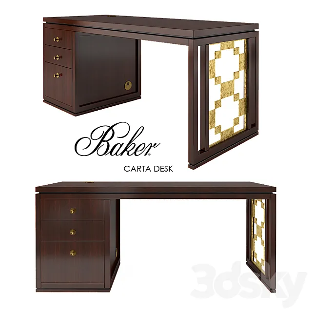 Table Baker CARTA DESK 3D Model