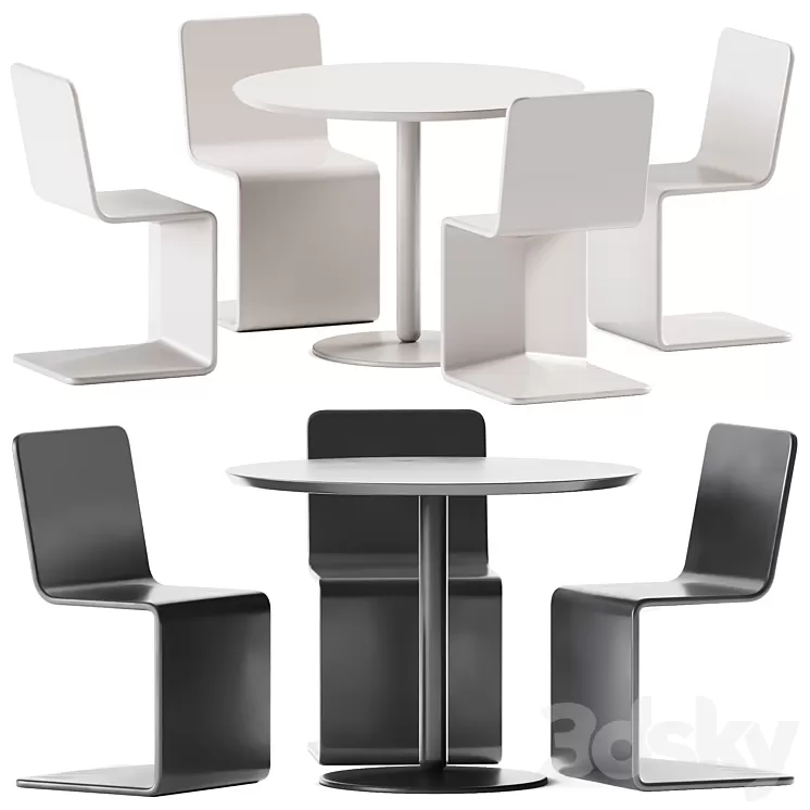 Table Balance by Calligaris and Outdoor Chair Roger By bellitalia \/ Outdoor furniture 3D Model Free Download