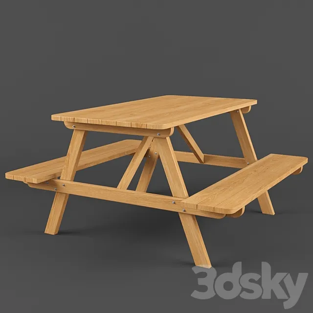 table-bench 3DModel table-bench 3DModel