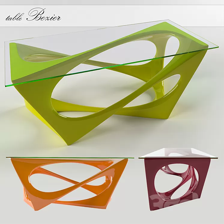 table Bezier 3D Model table Bezier 3D Model