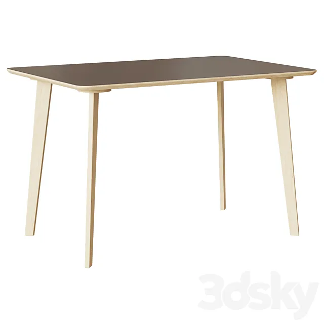 Table “breve” (Studiola) brown plywood 120x75x80 cm. 77818 3DModel