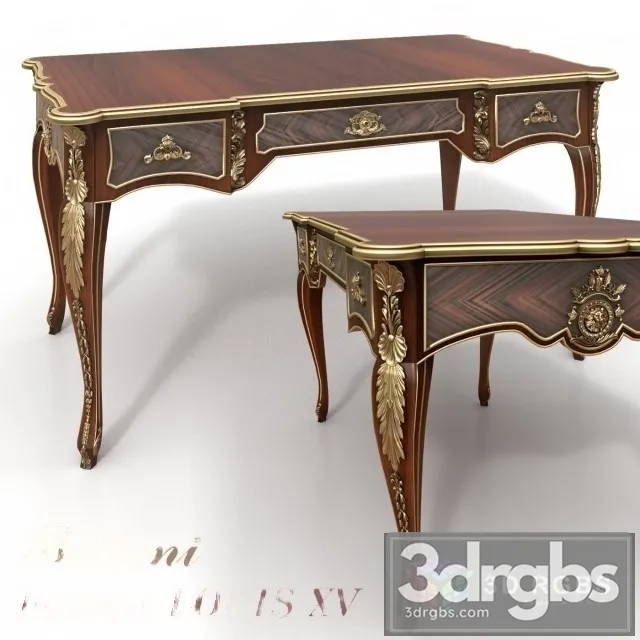Table Bureau Louis XV 3D Model Download