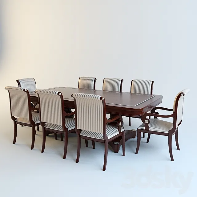 Table + Chair 3D Model Table + Chair 3D Model
