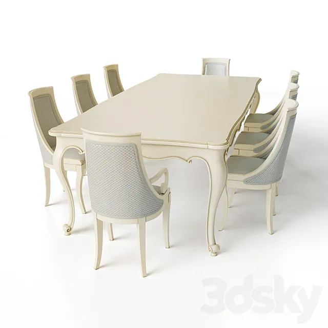 table chair 3DModel table chair 3DModel