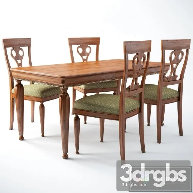 Table Chair 5185 Modenese Gastone 3D Model Download