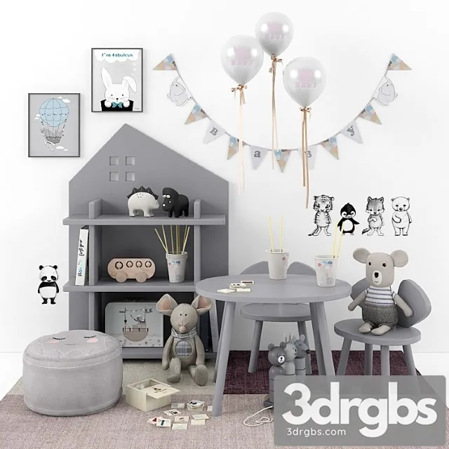 Table Chair Children 3 3D Model Download Table Chair Children 3 3D Model Download