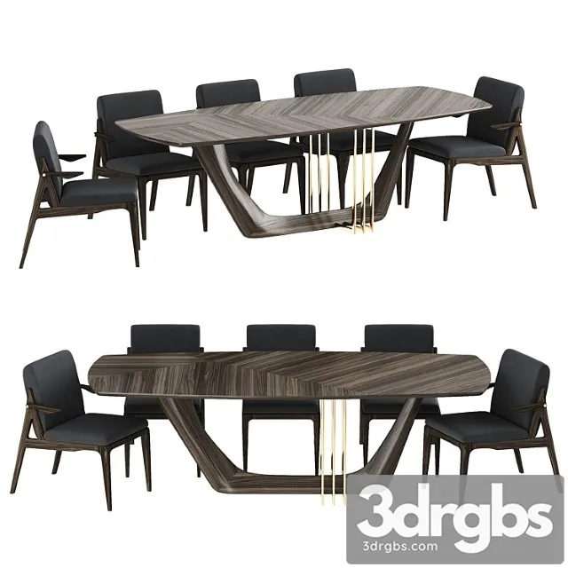 Table Chairs By Archmebel 3D Model Download