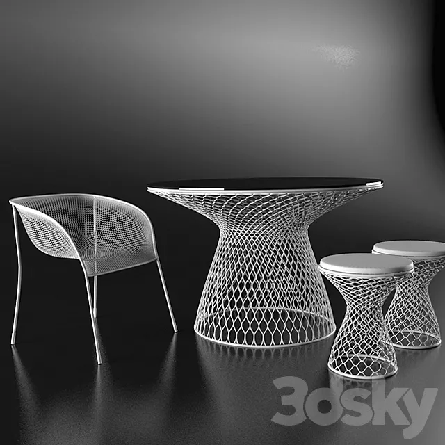 table + chairs (garden) 3D Model table + chairs (garden) 3D Model
