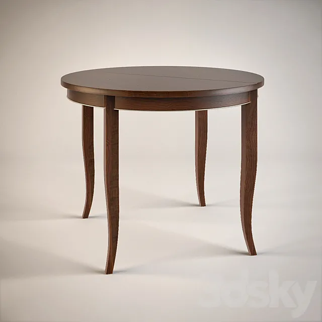 Table classic round 3D Model