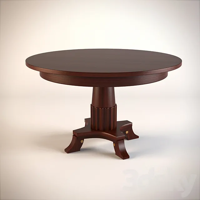 Table classic round 3D Model