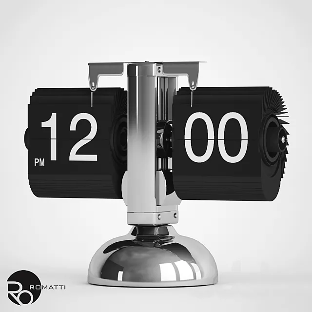 Table Clock Flip Romatti 3D Model Table Clock Flip Romatti 3D Model