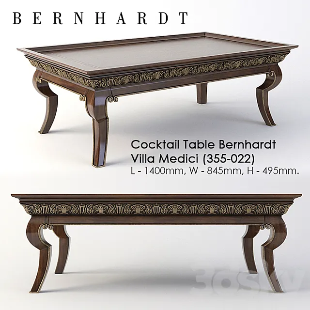 table coffee Bernhardt Villa Medici (355-022) 3D Model