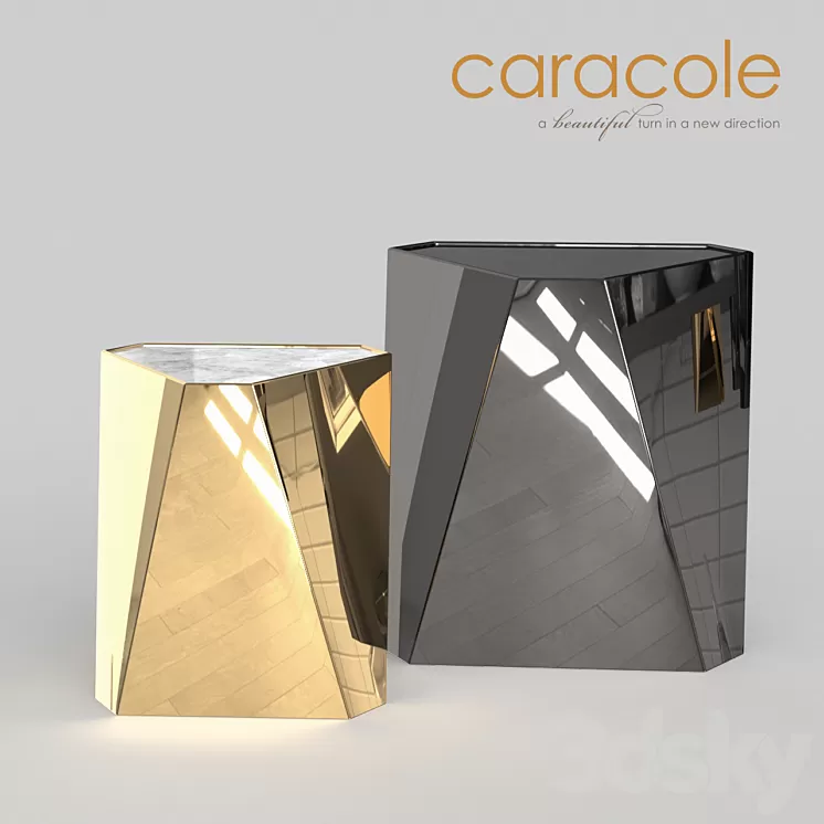 Table Container The Contempo side Caracole 3D Model Table Container The Contempo side Caracole 3D Model