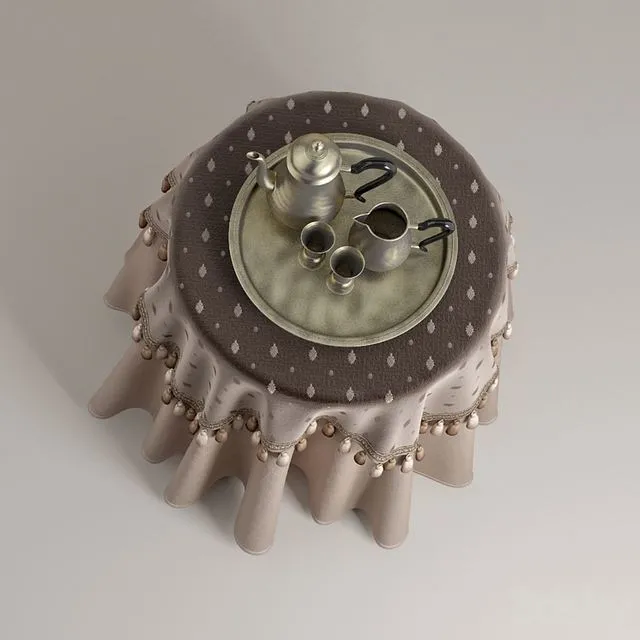 Table drape 3D Model Table drape 3D Model