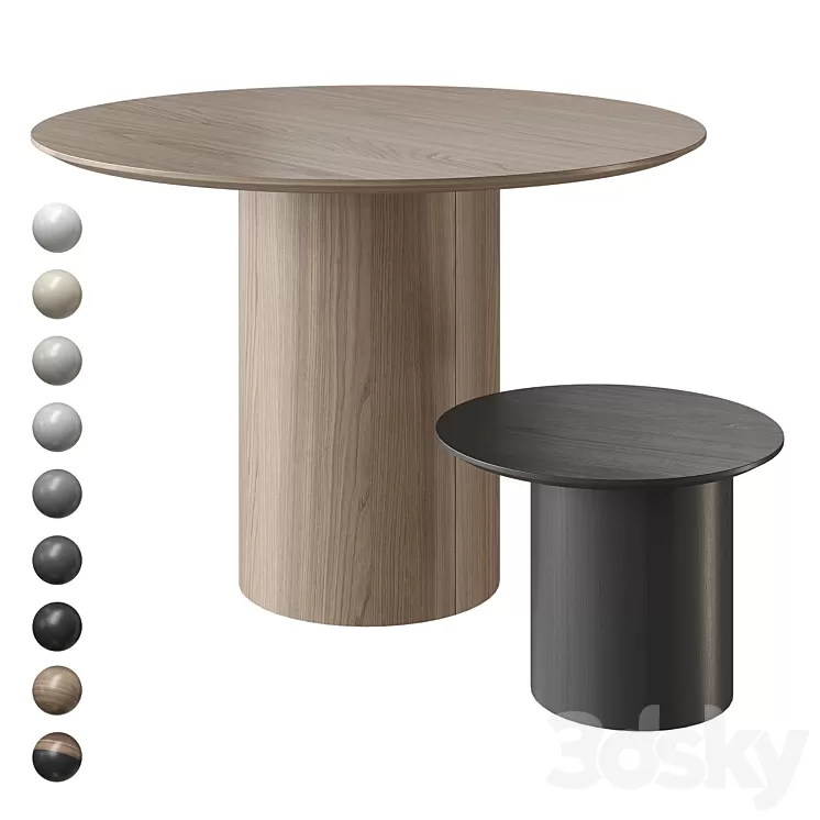 Table Ellipse Type 9 colors 3D Model Free Download